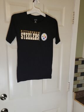 Pittsburgh Steelers Kids Black Short-Sleeve Logo Tee